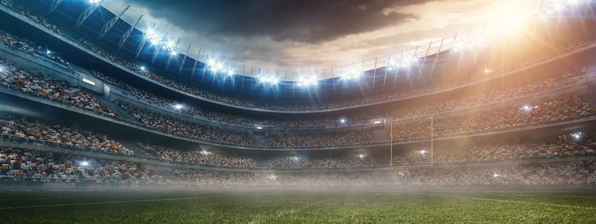 体育竞猜平台主视觉横幅-大型体育场馆夜景